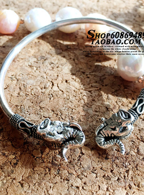 双生彼岸 925纯银首饰 银饰手镯手链  纯银饰品 小象
