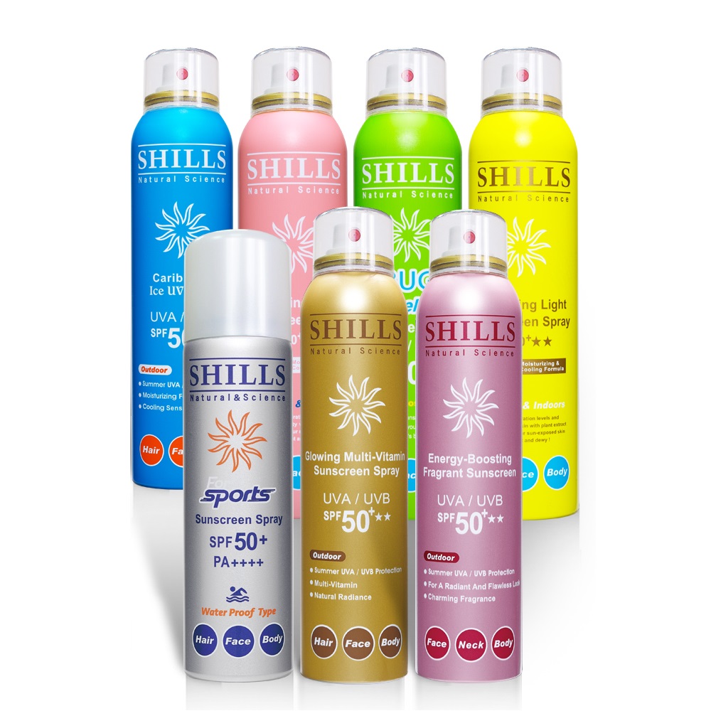 臺灣SHILLS舒兒絲 很耐晒超清爽美白防晒冰鎮噴霧SPF50+★★180ml