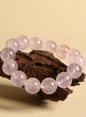 天然冰种粉晶手链水晶粉阿赛手串