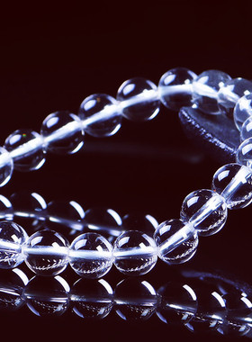 男女天然白水晶手链白色水晶手串