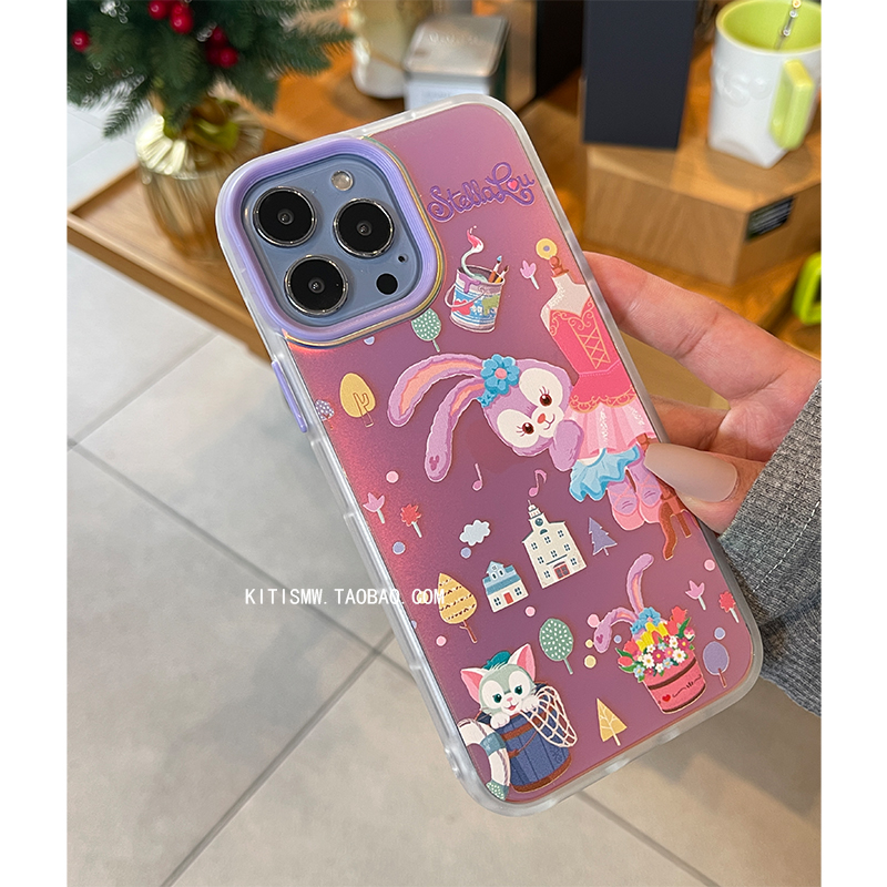 iPhone15proMax手机壳星黛露雪莉玫iPhone14手机壳苹果13保护套可爱卡通镭射12防摔壳11日韩ins风防摔