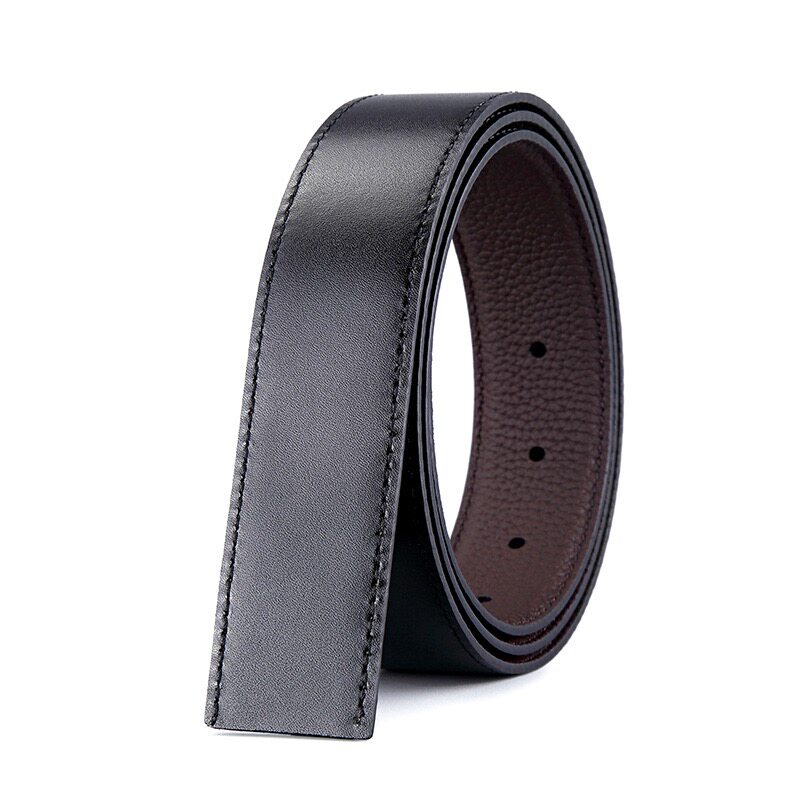 适用于爱马仕皮带H扣头层牛皮无头替换皮带男女士不带头真皮腰带
