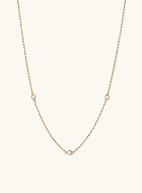 三钻轻奢小众女锁骨链