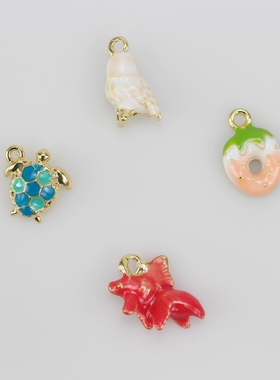 合金金鱼海龟卡通吊坠挂件DIY手链项链耳饰等配件跨境出口饰品