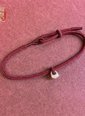 S925银坨坨红绳手链马年本命年