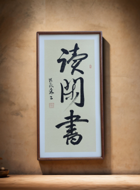 手写书法真迹淡泊明志宁静致远客厅禅意字画学生书房茶室书店挂画