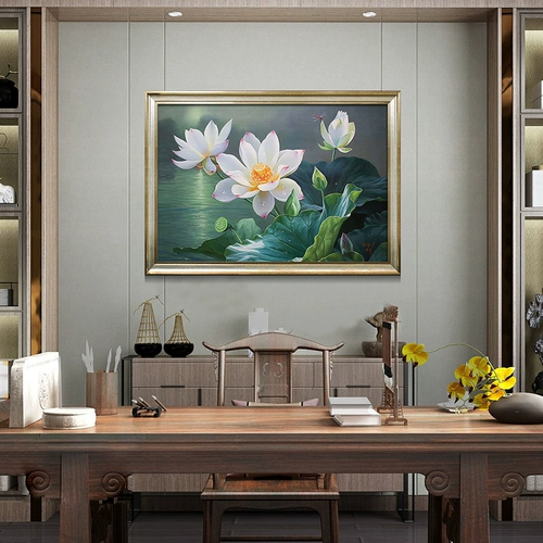 Mona Lisa Lotus Rhyme Cross Emelcodery 2024 Новая линия вышитая лотос лотос гостиная большая современная минималистская спальня