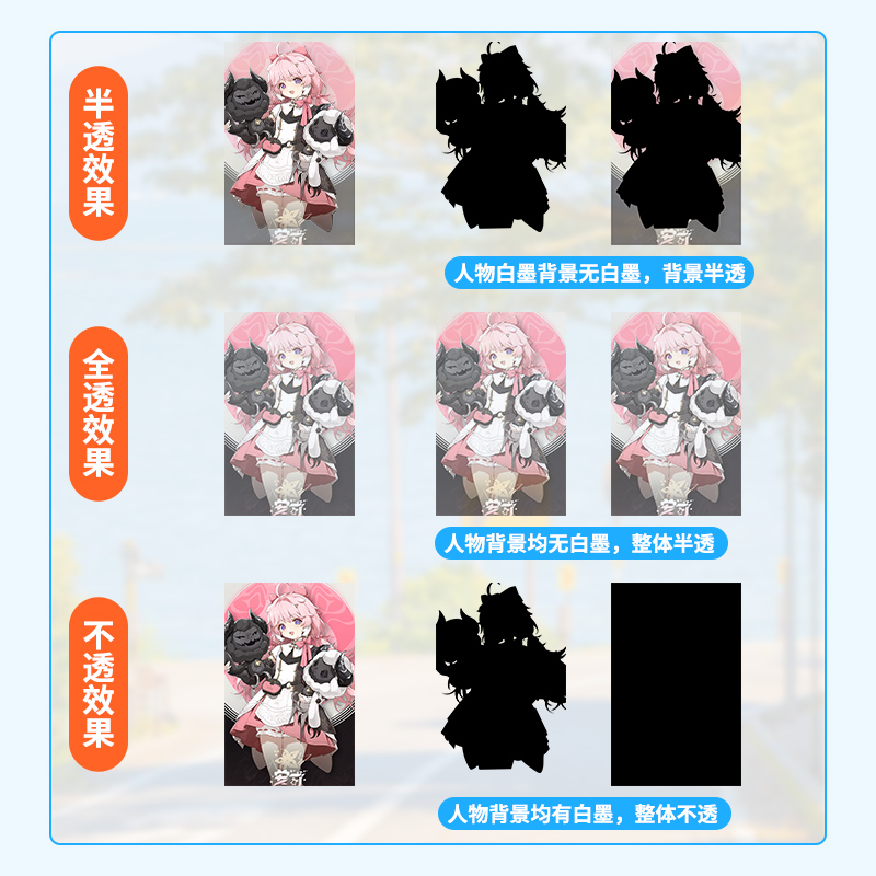 pvc透卡定制动漫明星周边全透半透小卡定制ins风透明卡片模版定做 - 图0