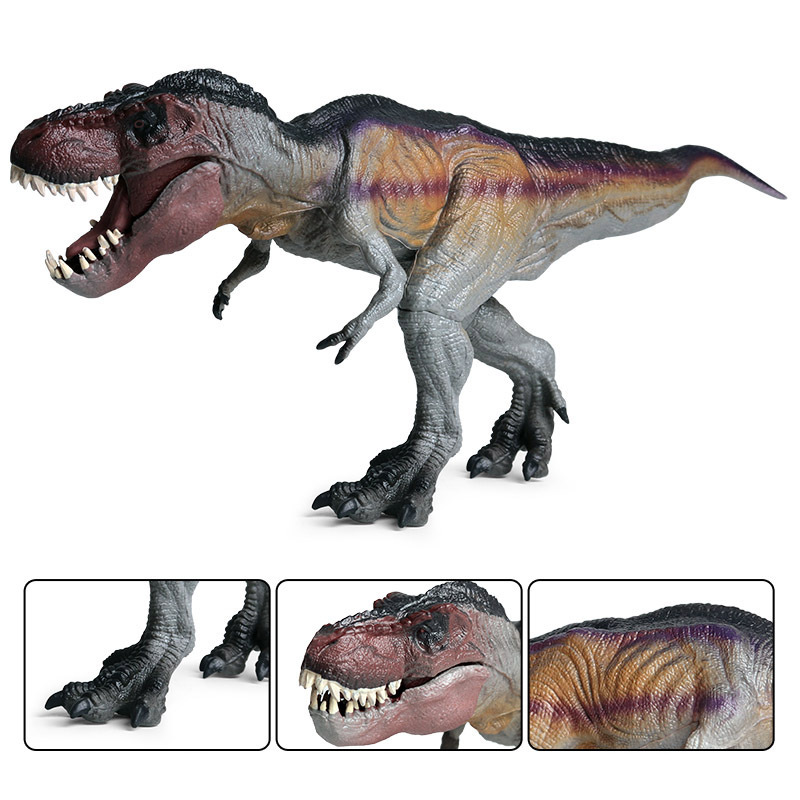 儿童恐龙玩具暗黑霸王龙模型雷克斯暴龙实心塑胶仿真动物男孩礼物-图2