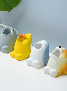 创意可爱卡通动物笔架牙刷卫生间