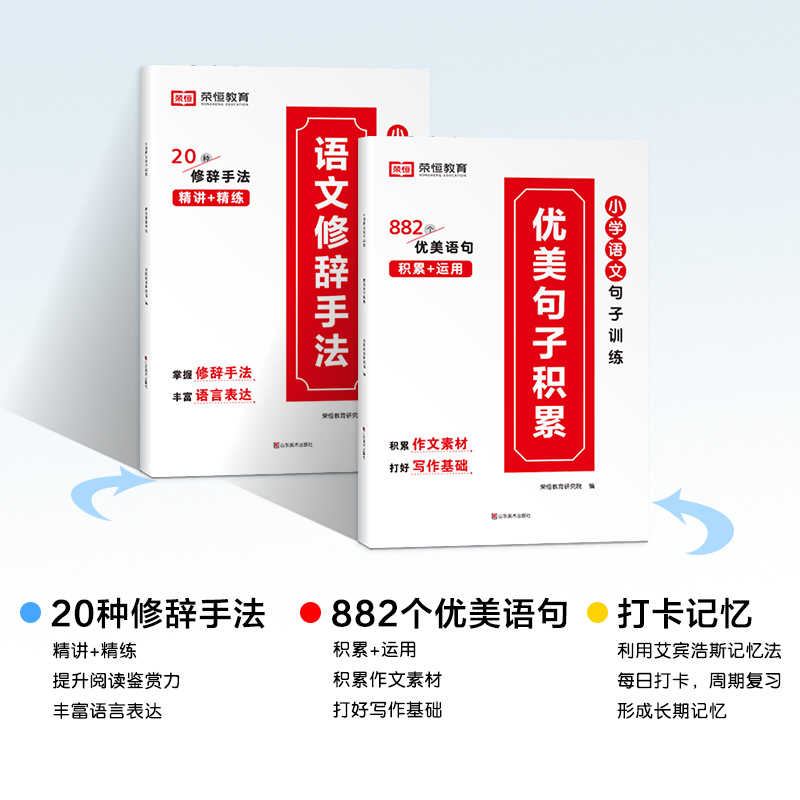 2024新小学语文句子训练优美句子积累大全小学生语文修辞手法打卡计划专项训练人教版一二三四五六年级好词好句好段红逗号荣恒教育 - 图3