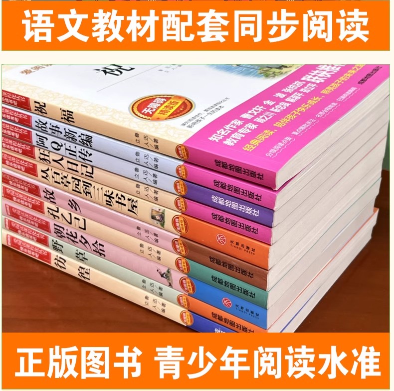 全集10册 朝花夕拾故乡 狂人日记鲁迅原著正版杂文集散文集 故事新编 彷徨 小升初必读的课外书小学生课外阅读书籍阿q正传呐喊野草 - 图1