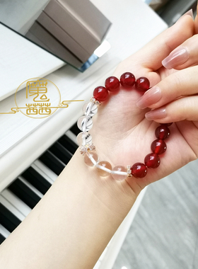 女生天然水晶玛瑙手链时尚手串