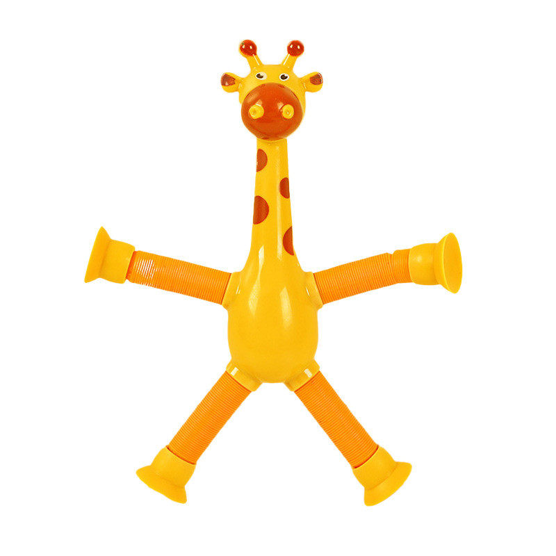 萌趣吸盘长颈鹿百变发光卡通伸缩儿童益智亲子互动拉伸管解压玩具,淘宝优惠券,粉丝福利购,淘宝优惠卷