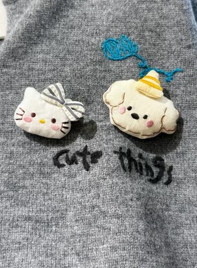 卡通布艺小帽子狗狗KT蝴蝶结猫咪辅料胸针头饰配件袜子打底裤装饰