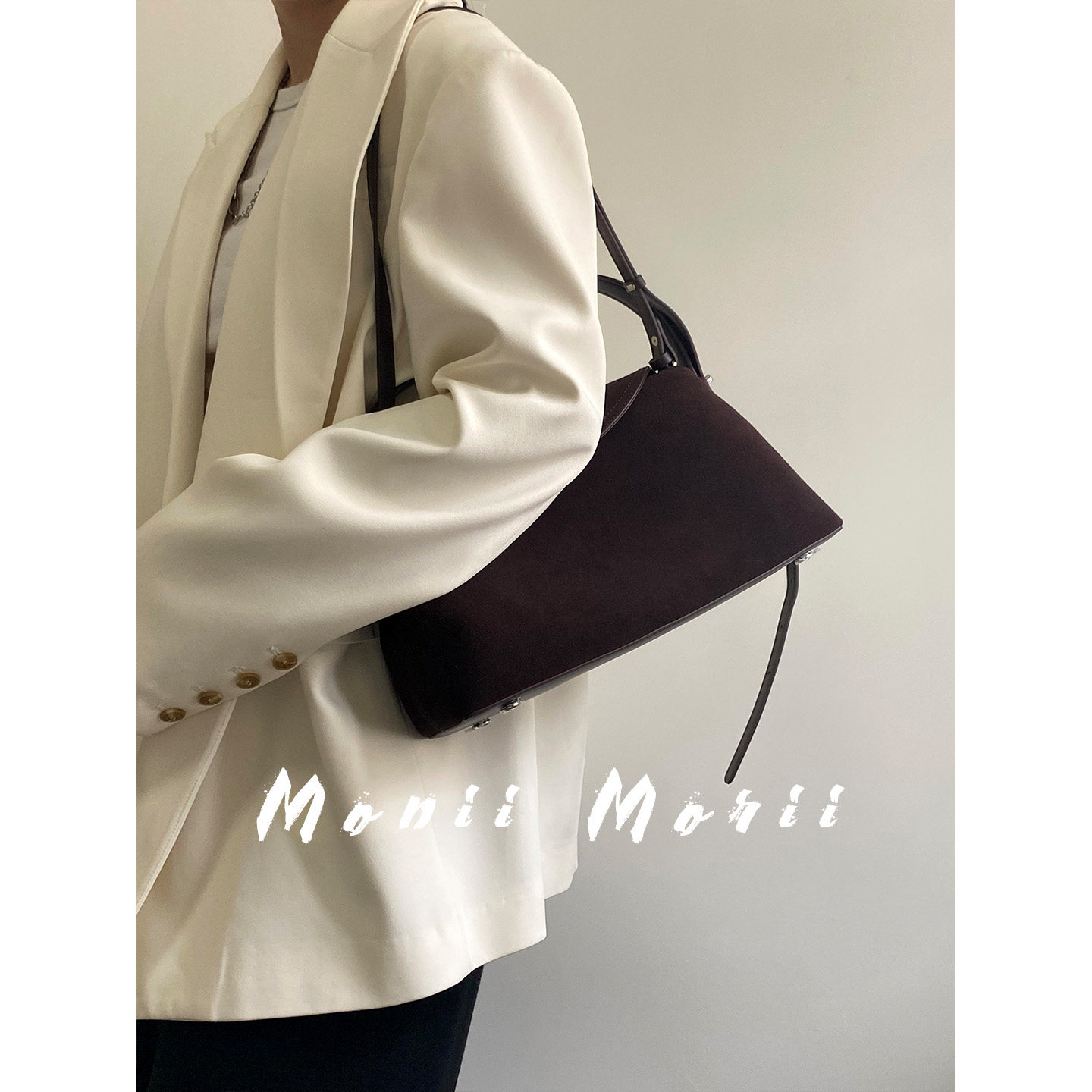 怪兽君小众设计磨砂真皮手提包复古斜挎包时尚女包包高级感通勤包,淘宝优惠券,粉丝福利购,淘宝优惠卷