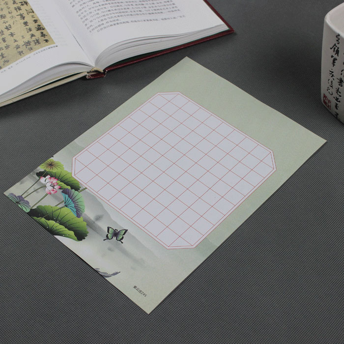 紫云庄a4硬笔书法专用纸中国风复古小学生练字比赛钢笔作品纸45-图0