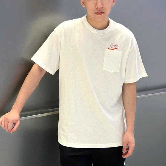 Nike men's casual round neck breathable high school entrance examination full pair printed short-sleeved T-shirt HF6594-100 010