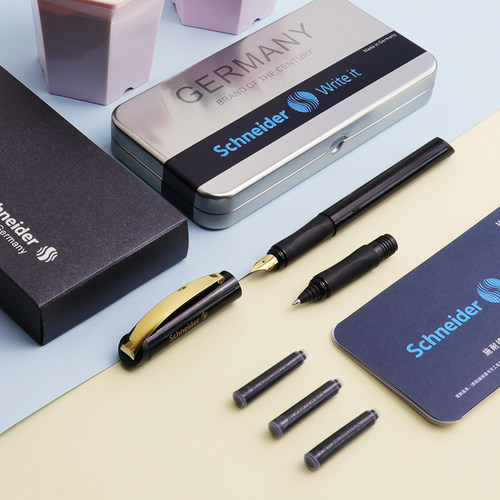 施耐德钢笔礼盒装金色年华男女生墨囊生日礼物小学生专用练字 - 图1