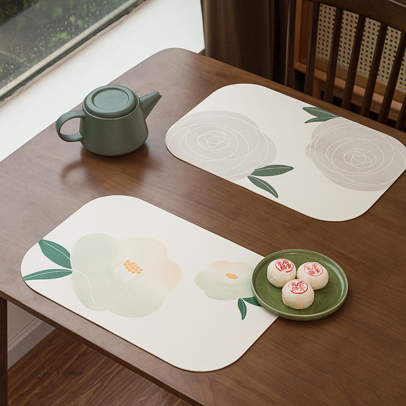 赞屋| 新中式皮革餐垫防水防油免洗碗垫餐桌垫早餐隔热垫茶几杯垫,淘宝优惠券,粉丝福利购,淘宝优惠卷