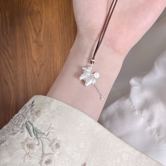 Pure silver 999 sterling silver immediately rich necklace for women