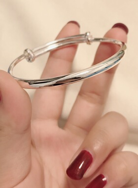 9999足银光圈手镯女简约