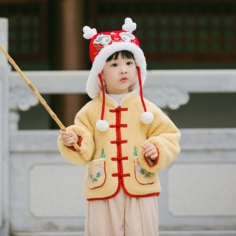 汉服男童冬款衣服国风拜年服男宝宝儿童加厚保暖唐装过年喜庆套装_桐花坞 匠心原创国风童装_童装/婴儿装/亲子装-第5张图片-提都小院