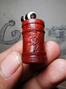 紫檀红木头精雕刻竹节知足长了车钥匙扣小吊坠文盘玩手把挂件饰品