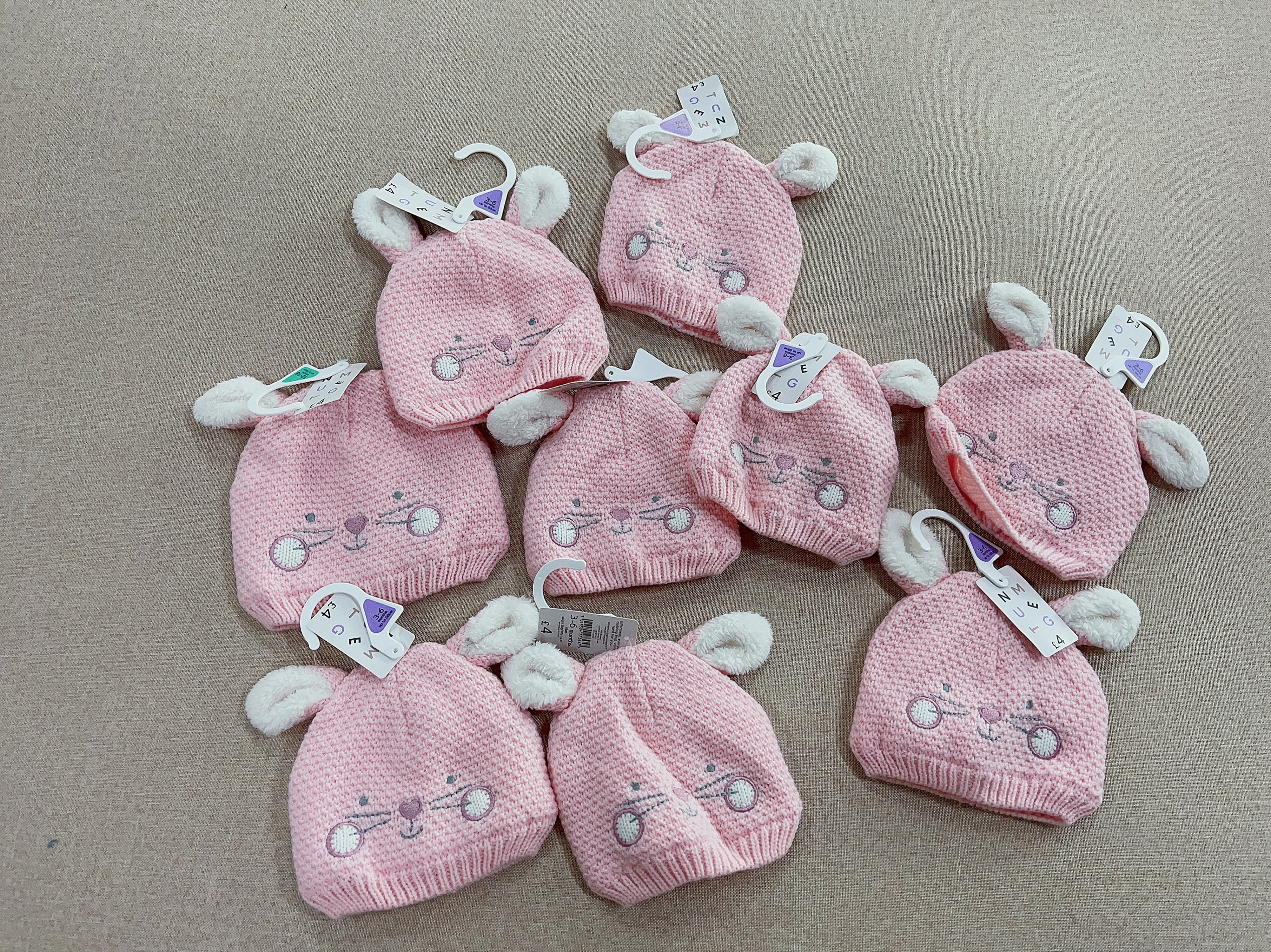 外贸原单儿童帽子手套男童女孩保暖卡通抗静电秋冬宝宝护耳针织 - 图3