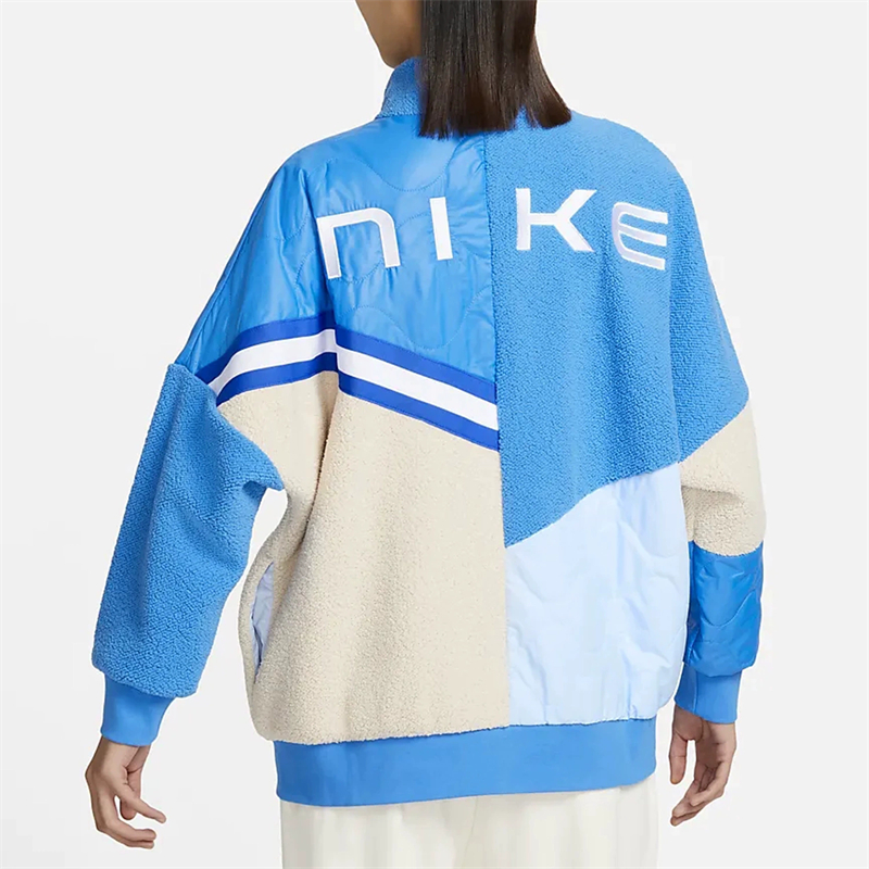 正品Nike/耐克百搭简约冬季女款摇粒绒保暖运动外套 FB1821-435