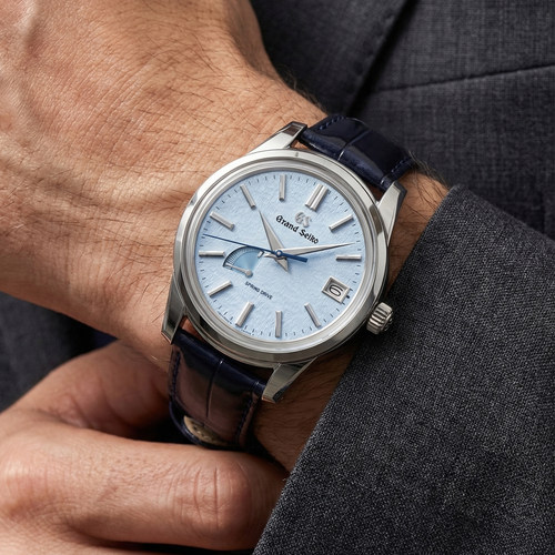 【信州蓝雪】GrandSeiko冠蓝狮gs信州蓝雪花SD简约手表男SBGA407G - 图3