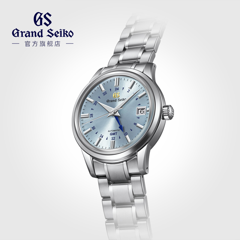 【碧空映辉】GrandSeiko冠蓝狮大精工gs限量款冰蓝机械表SBGM253G - 图0