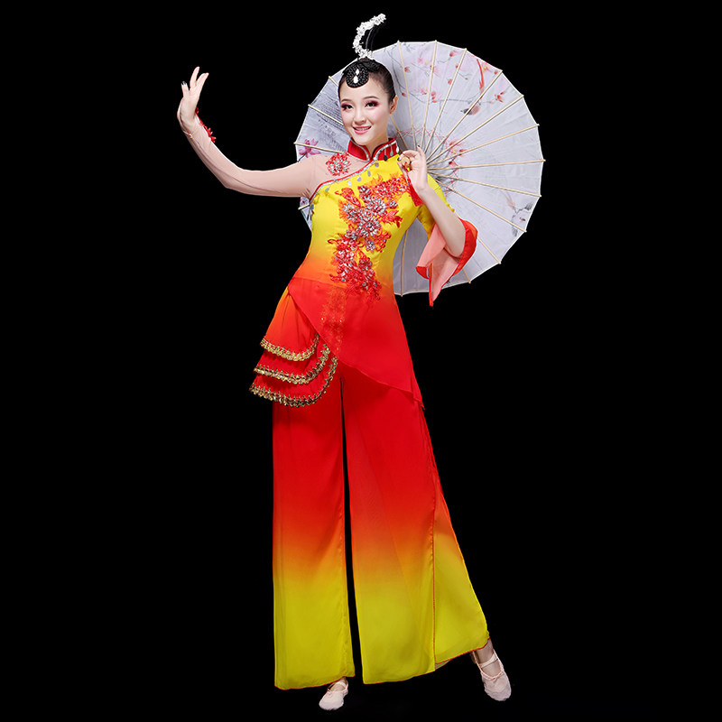 2020新款秋冬季打鼓扇子秧歌服 韵岚诗民族服装/舞台装