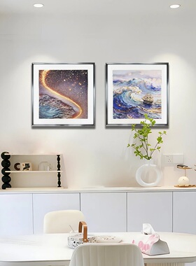 现代简约客厅装饰画沙发背景墙挂画玄关挂画餐厅卧室画皮雕金箔