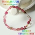 Treasure Crystal Spring Brothers chọn băng qua tourmaline chowder nữ người mẫu dưa hấu tourmaline vòng tay đơn giản - Vòng chân lắc chân nữ titan Vòng chân