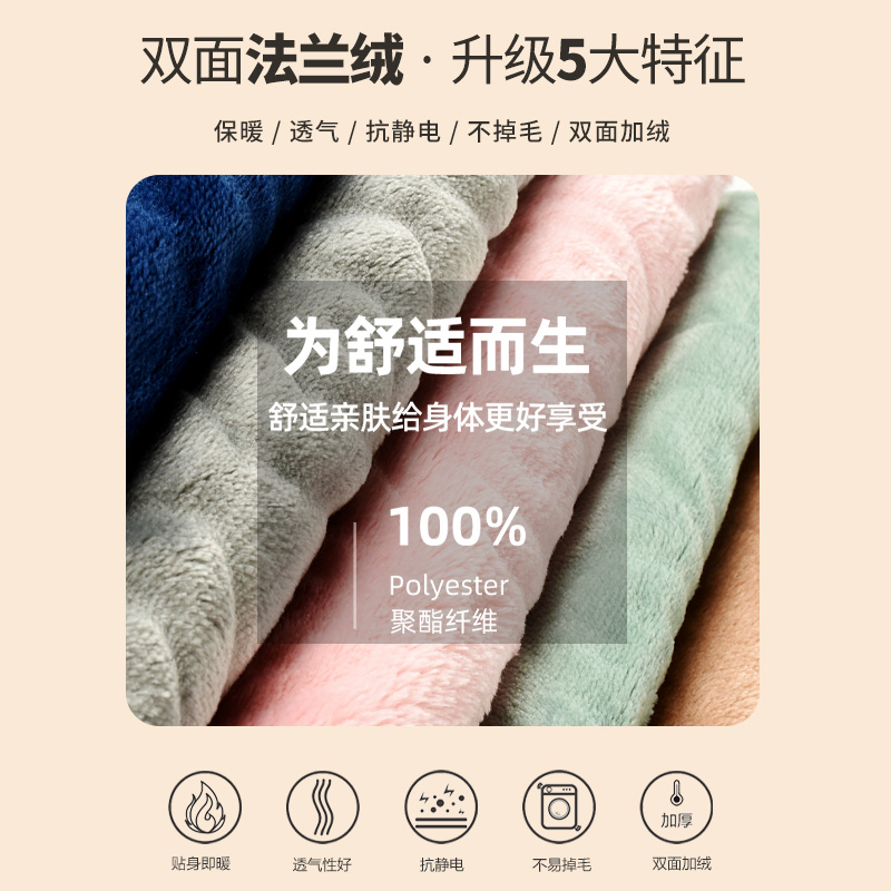 雪俐旗舰店雪俐珊瑚绒情侣睡衣女士秋冬款法兰绒男家居服加厚加绒套装居家服2