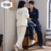 Tuyết mùa thu và mùa đông san hô lông cừu vài bộ đồ ngủ phụ nữ flannel dịch vụ nhà nam dày phiên bản Hàn Quốc của bộ đồ dịch vụ gia đình - Bộ Pajama áo đẹp Bộ Pajama