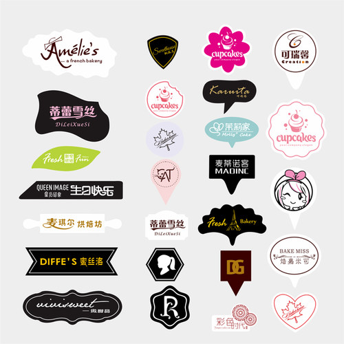 可瑞馨定制巧克力转印纸烘焙模具3D立体LOGO图案生日快乐蛋糕插牌 - 图2