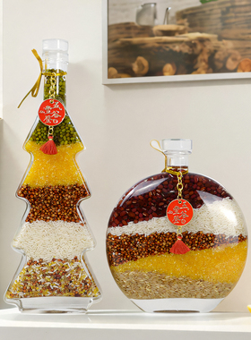 创意酒柜摆件玻璃招财餐厅装饰品