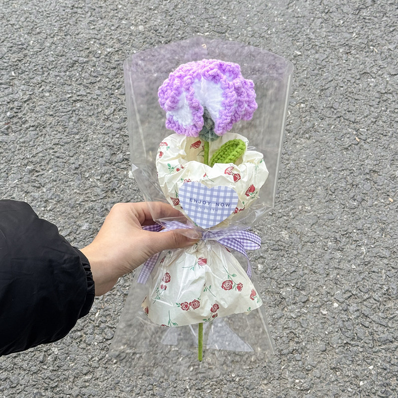 创意三八妇女节礼物送妈妈员工手工编织成品向日葵毛线花公司活动