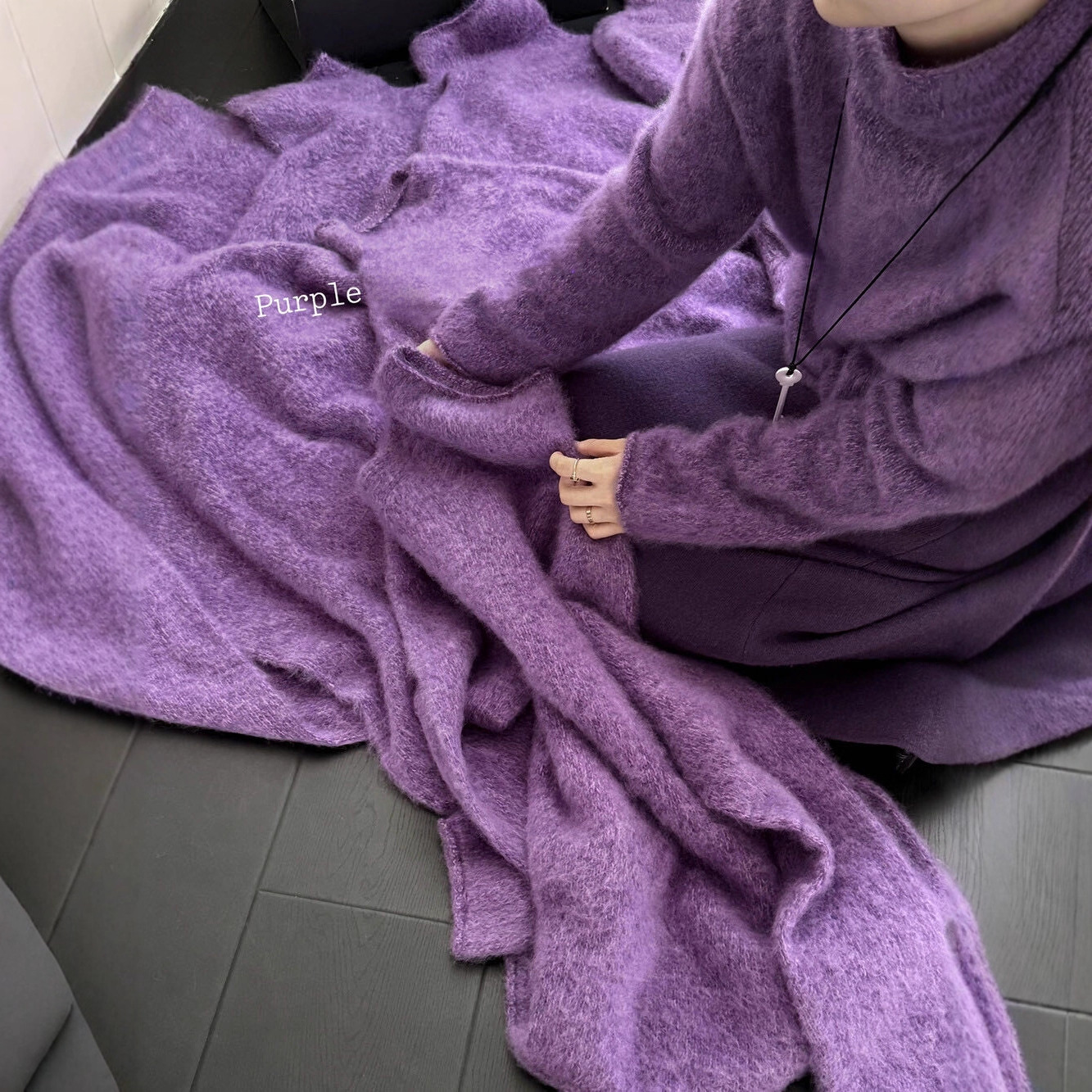 [拉绒系列]纯羊毛毛衣女秋冬厚内搭堆堆领打底衫25新款女装针织衫 - 图2