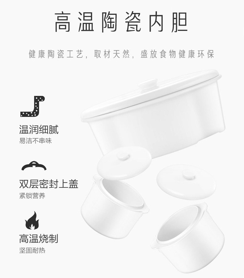 天际隔水1.6升2-3人小一电炖锅 天际电炖/煮粥锅/文火炉