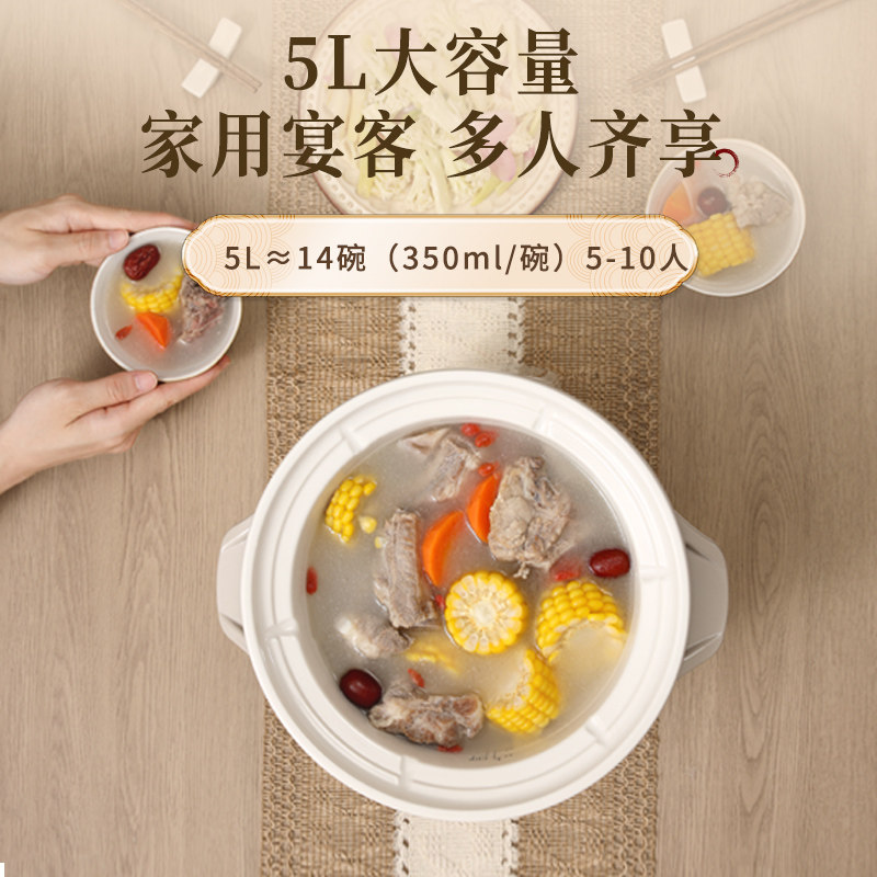 天际电炖炖锅家用全自动5l煲汤锅 天际电炖/煮粥锅/文火炉