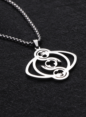 福禄寿三娃项链同款周边演唱会乐队三姐妹三胞胎徽章手毛衣链挂件