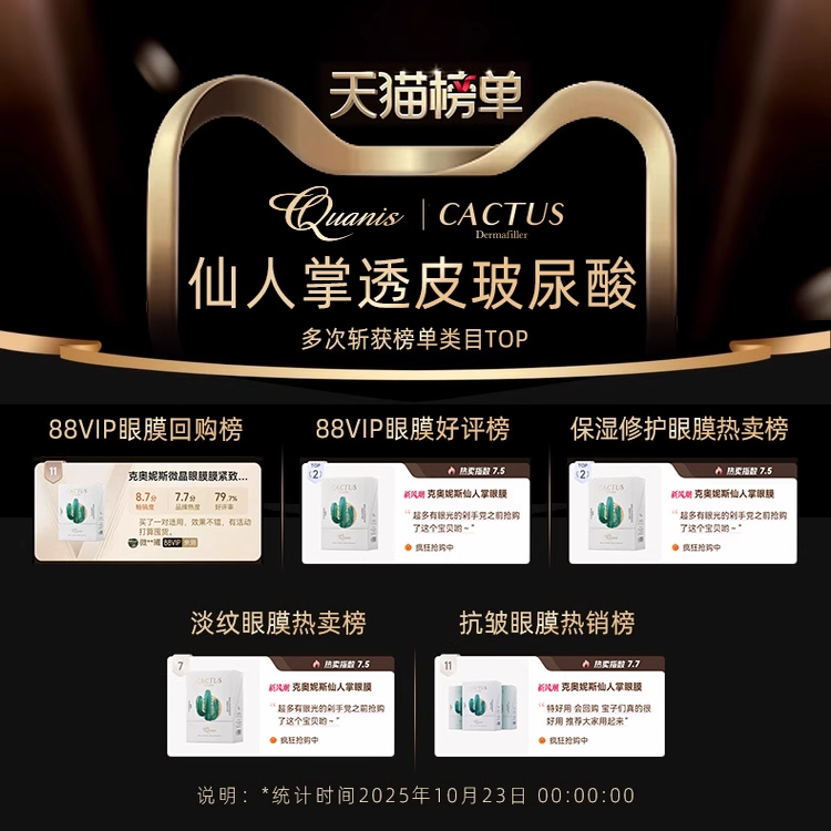 【禧物社】克奥妮斯仙人掌眼膜淡泪沟细纹暗沉保湿抗皱微晶眼膜贴,淘宝优惠券,粉丝福利购,淘宝优惠卷