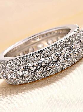 轻奢欧美男女饰品指环 hiphop满镶新款Ring 潮人嘻哈时尚戒指