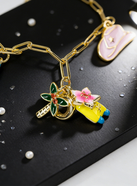 可爱卡通动物花朵合金手链女款