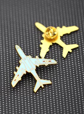 歼20航展纪念金属航空徽章胸针
