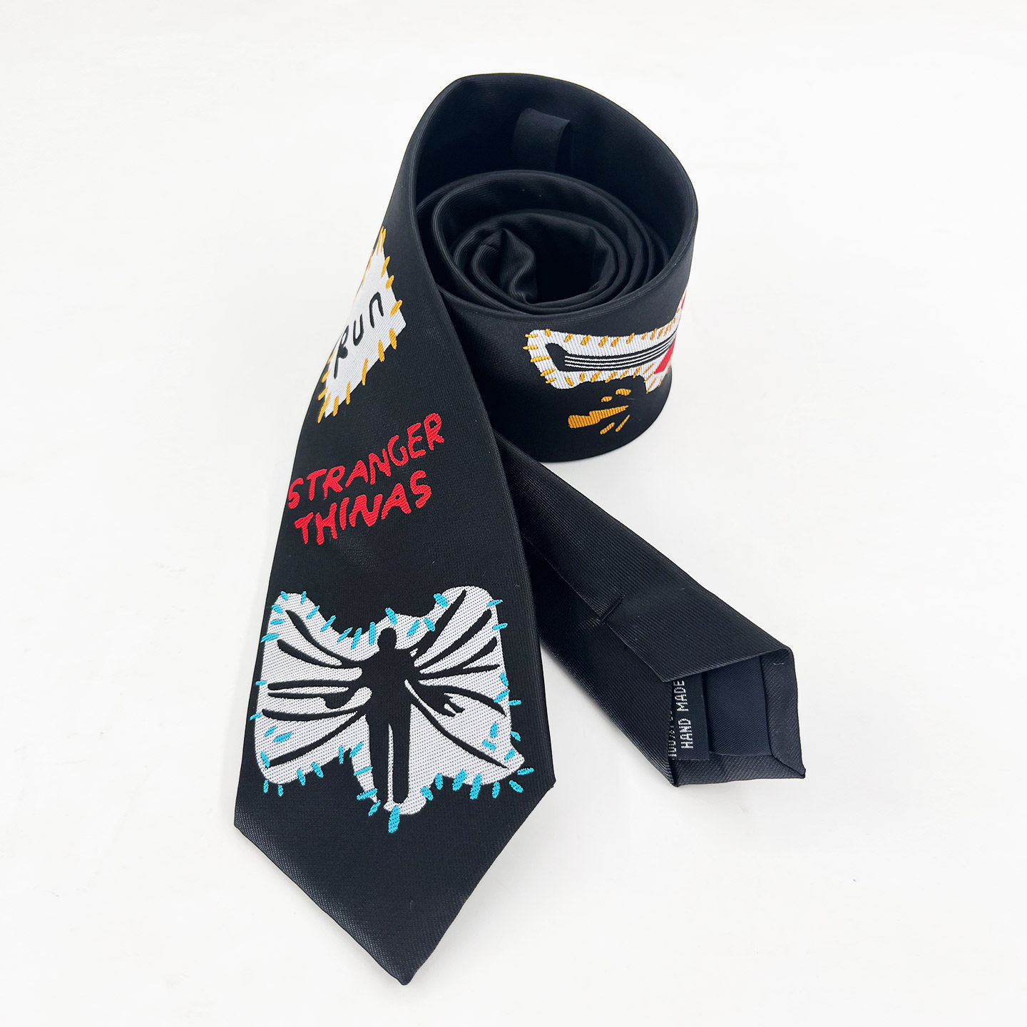 荷囊原创领带刺绣黑色个性哥特配饰男女酷jk文艺朋克懒人怪奇物语,淘宝优惠券,粉丝福利购,淘宝优惠卷