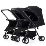 Съёмная детская складная коляска для близнецов для двоих с сидением, можно сидеть и лежать